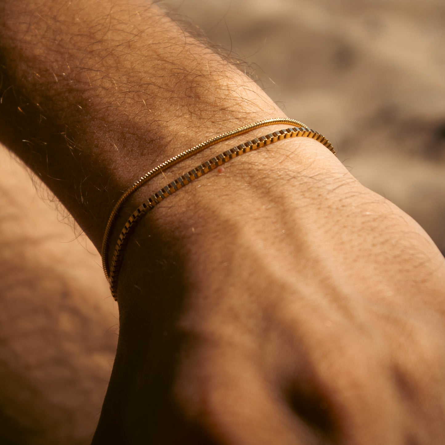 Box Bracelet 2mm (Gold)