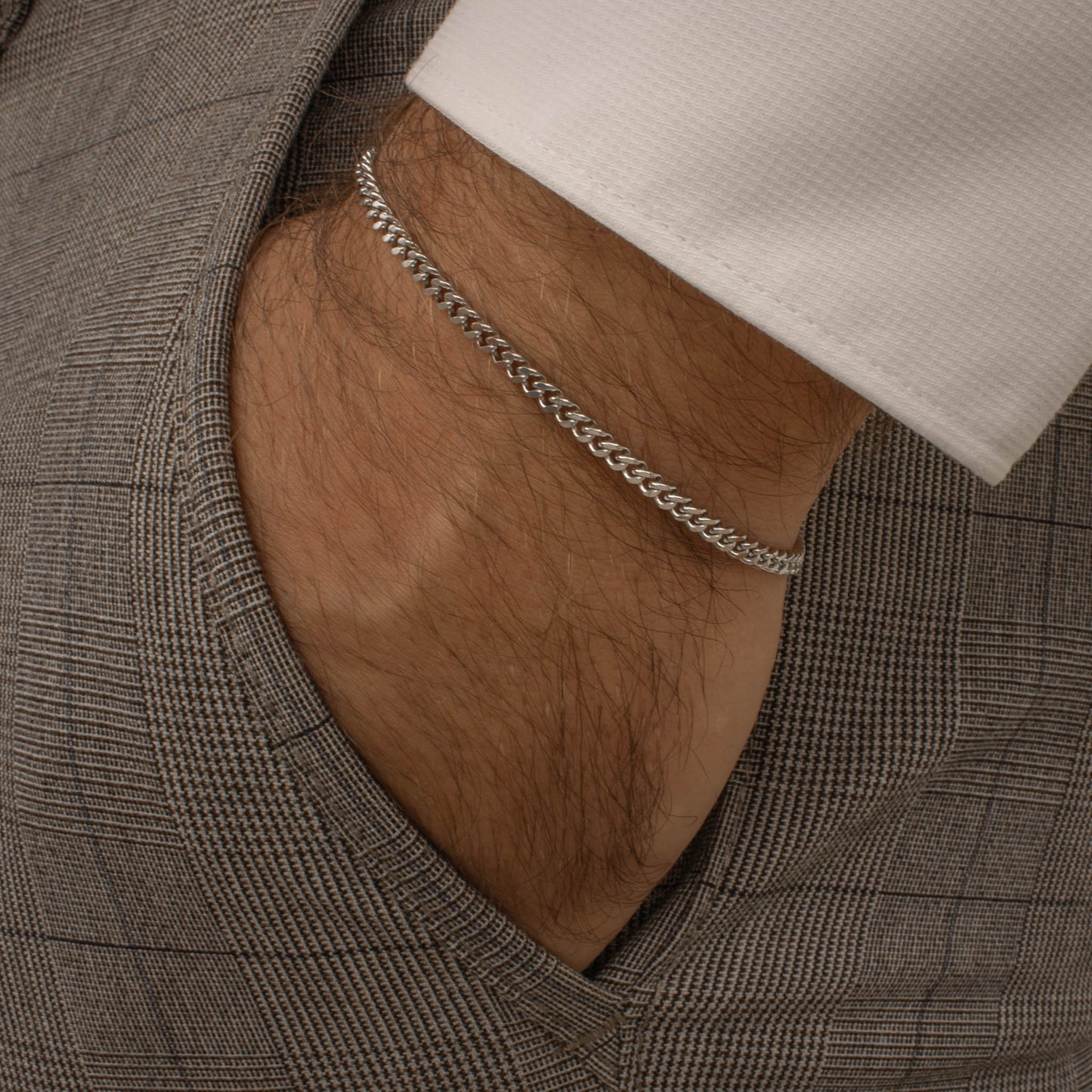 Cuban Bracelet 3mm (Silver)