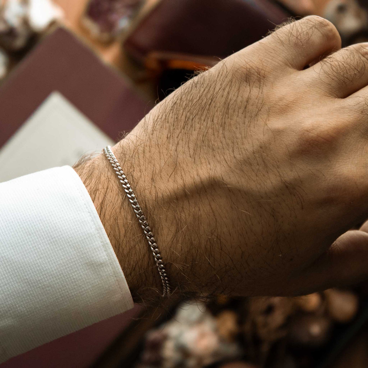 Cuban Bracelet 3mm (Silver)