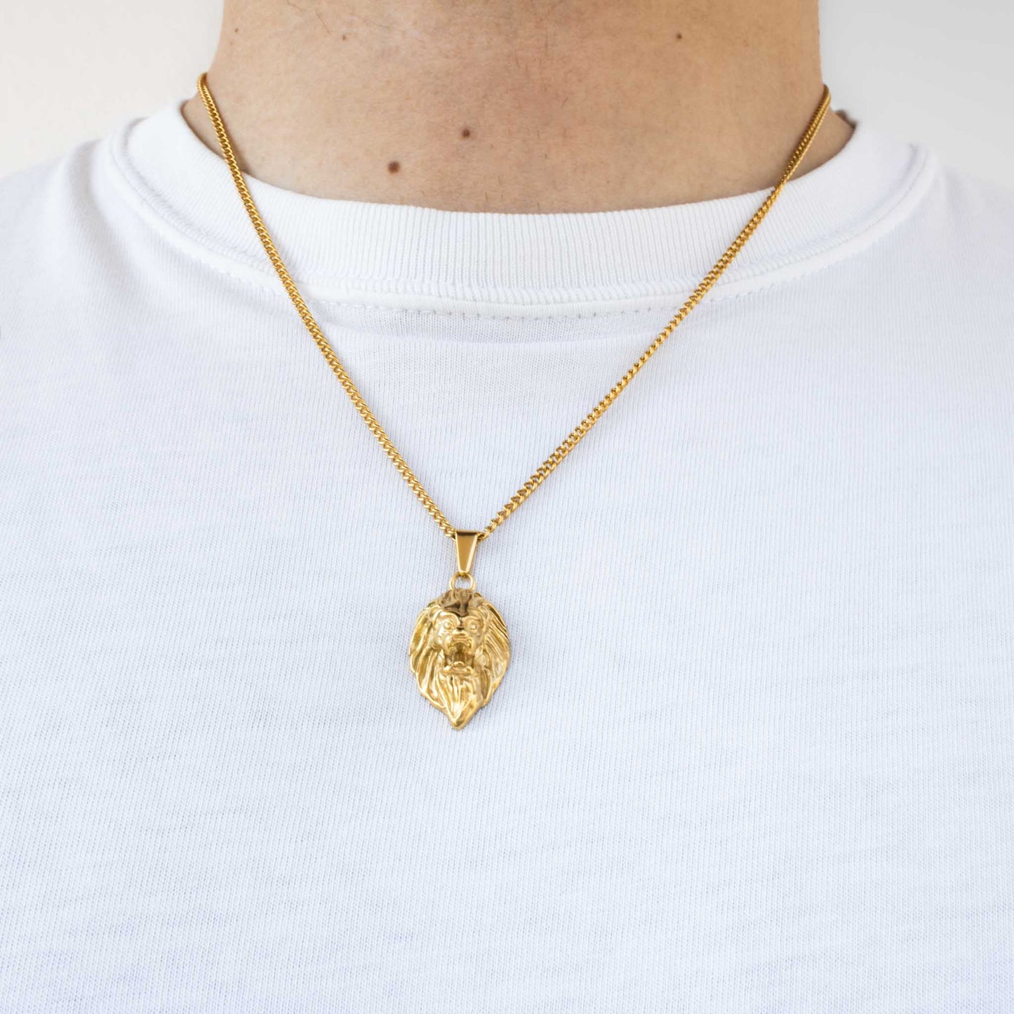 Lion Head Pendant (Gold)