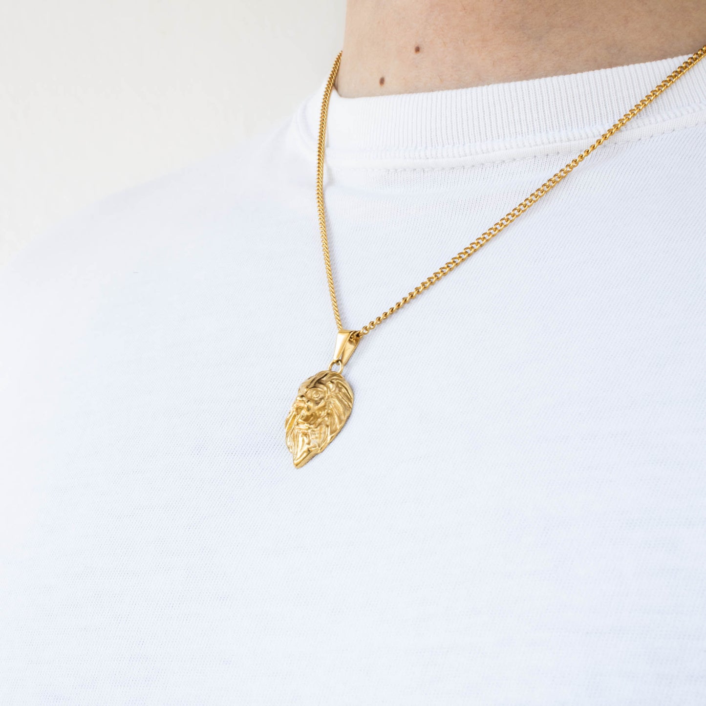 Lion Head Pendant (Gold)