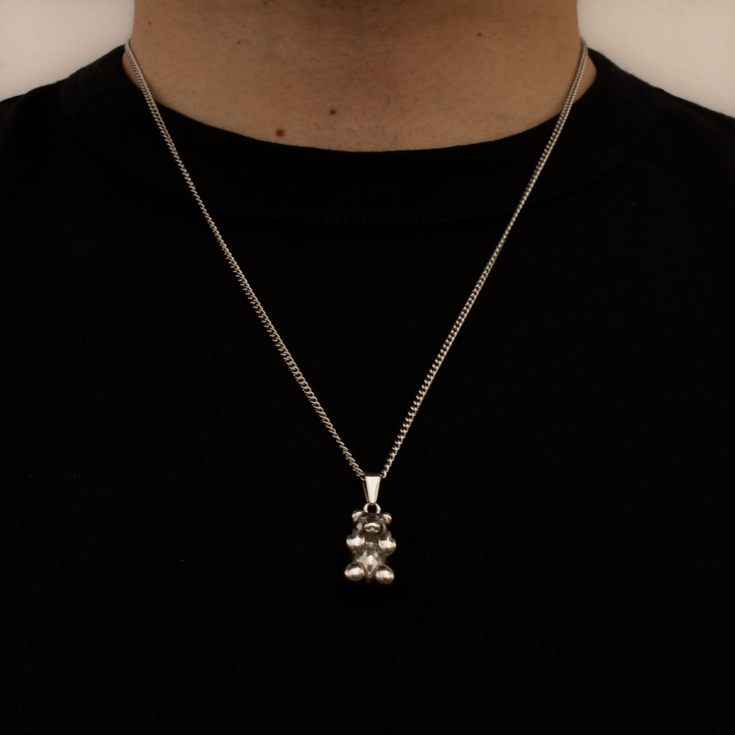 Angry Bear Pendant (Silver)