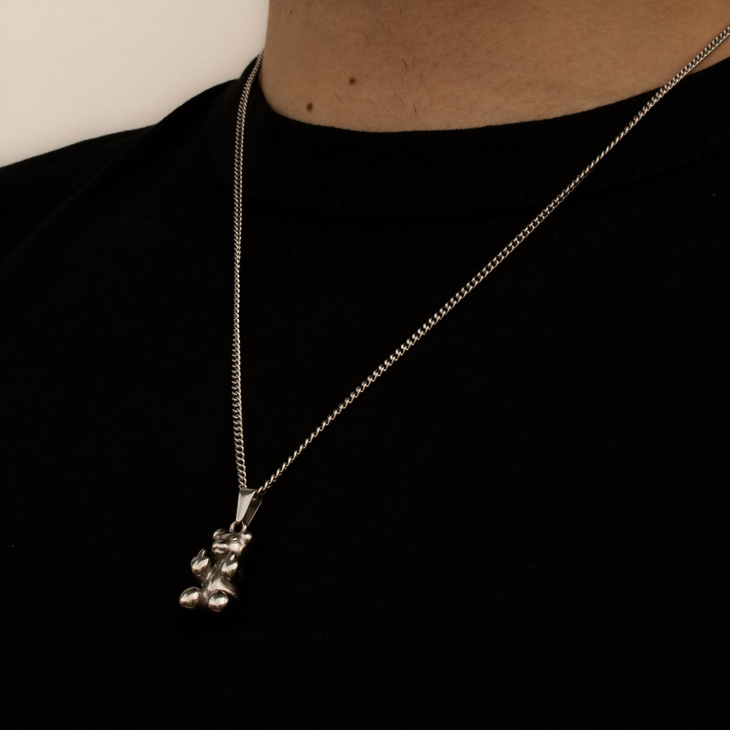Angry Bear Pendant (Silver)