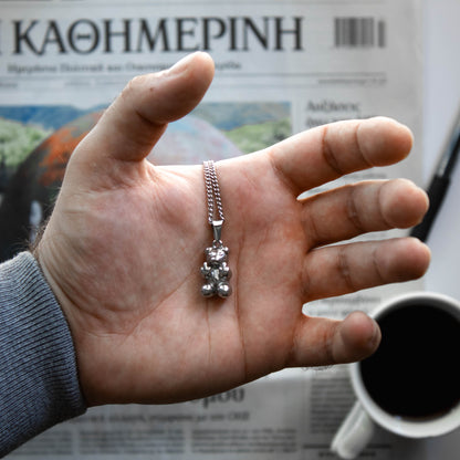 Angry Bear Pendant (Silver)