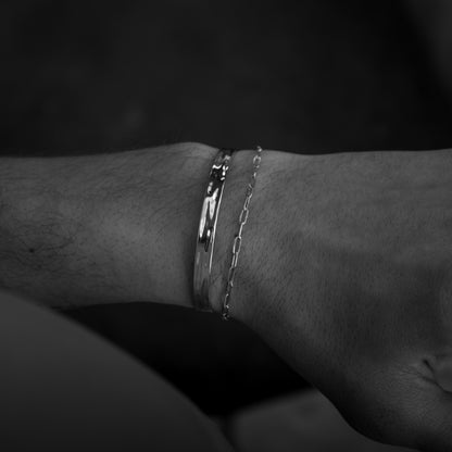 Forged Cuff Bracelet (Silver)