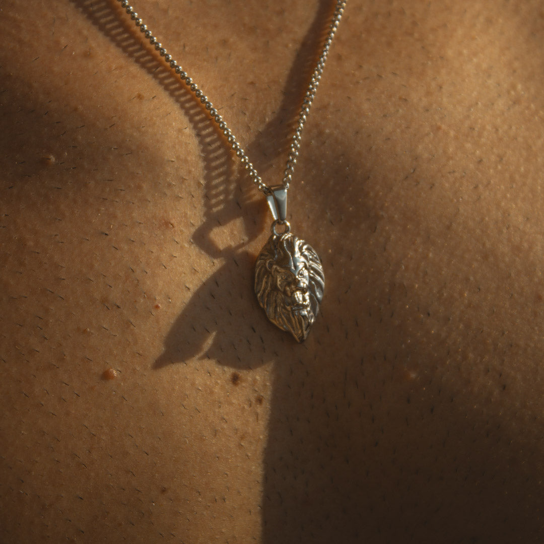 Lion Head Pendant (Silver)