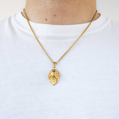 Lion Head Pendant (Gold)